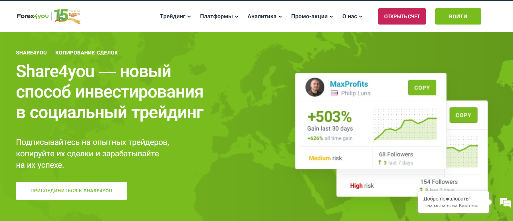 Программы для инвестирования от Forex4you