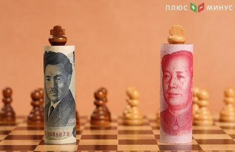 Иена демострирует рост, в то время как юань падает
