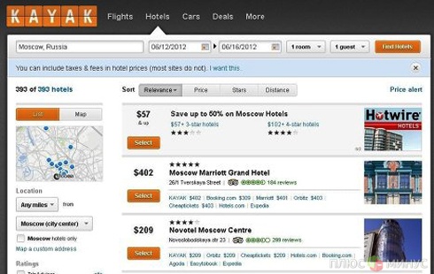 Туристический сервис Kayak готовится к выходу на биржу