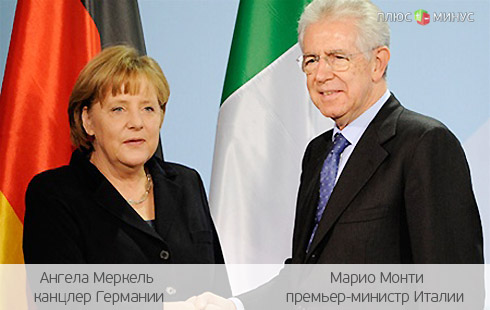 Меркель и Монти видят лишь светлое будущее еврозоны