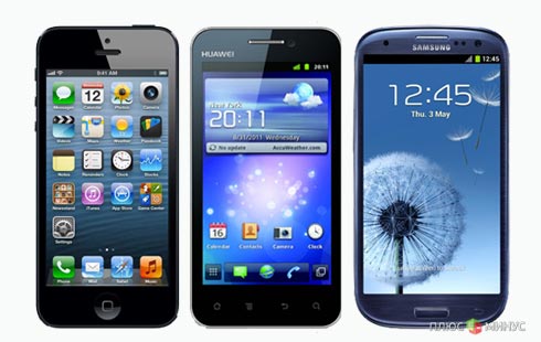 Samsung, Apple и Huawei задают тренд Samsung, Apple и Huawei задают тренд