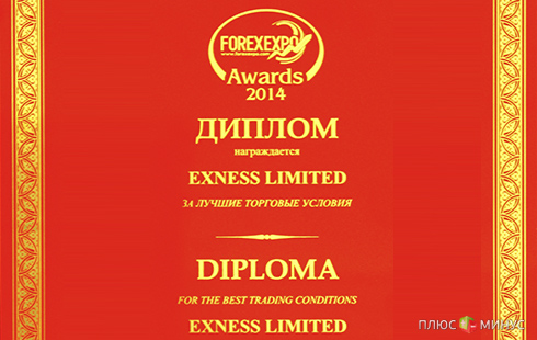 EXNESS получила премию «Лучшие торговые условия» 